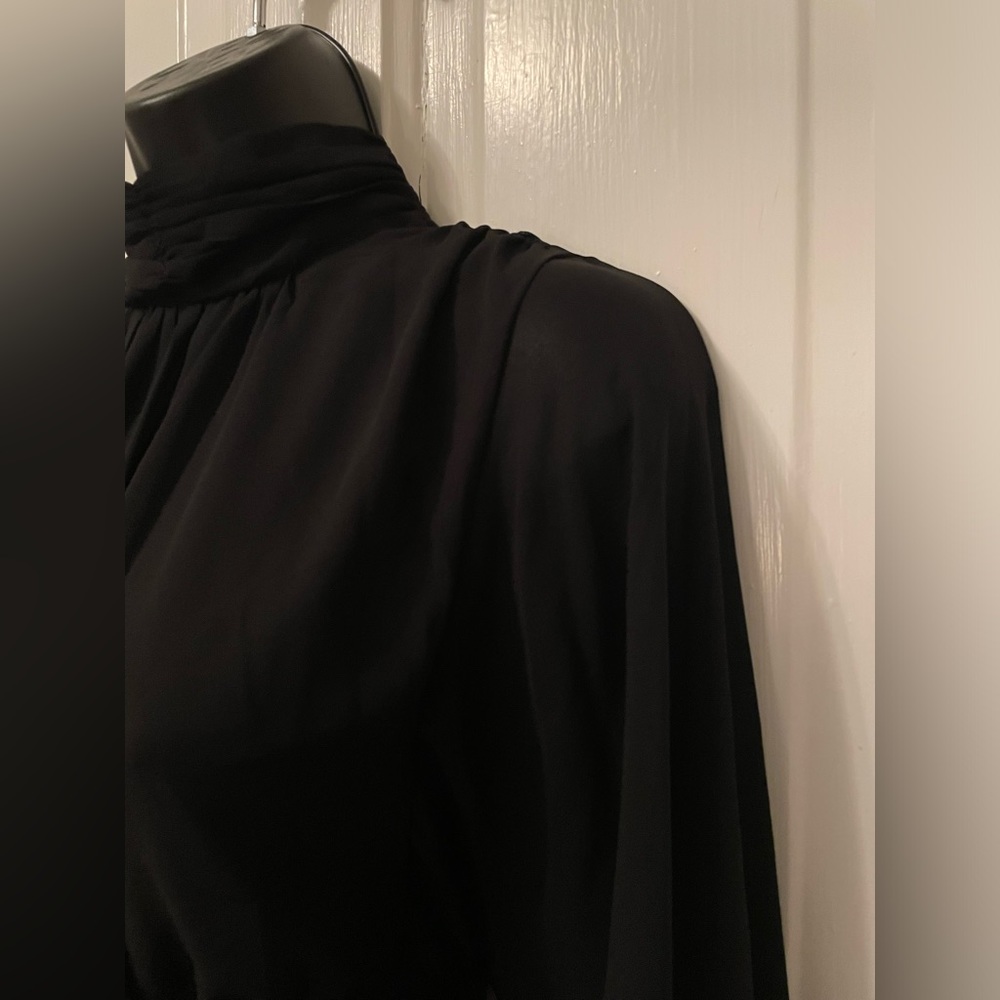 224- NWT Gorgeous Black, High Neck Maxi Dress - Picture 6 of 16